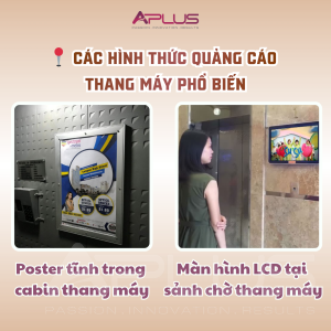 quảng cáo poster trong thang máy